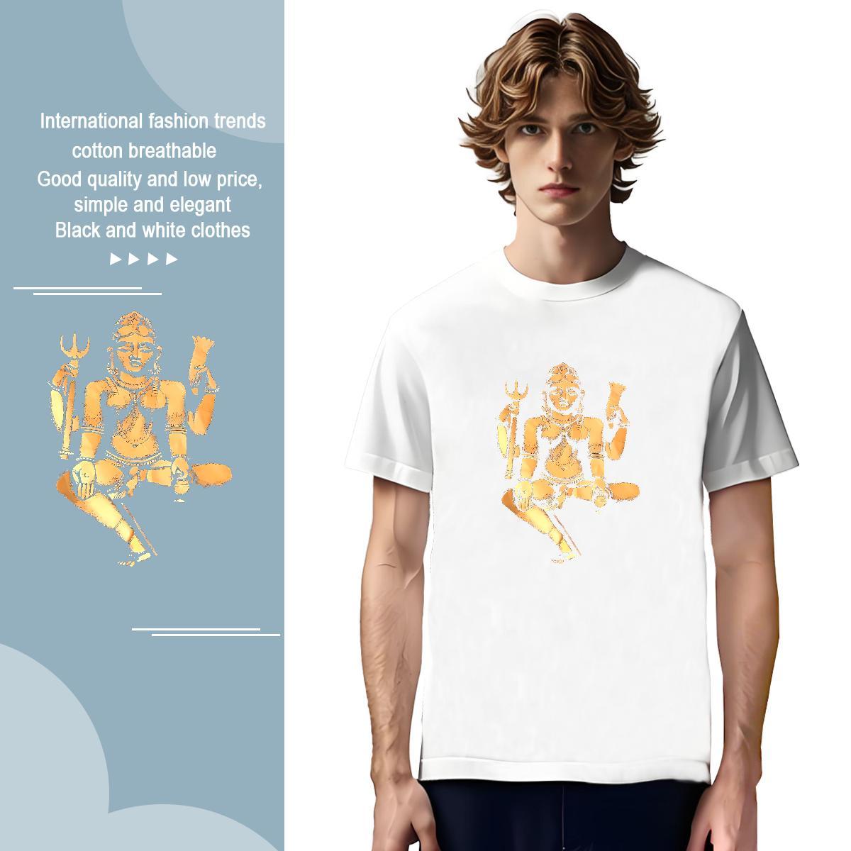 Mens T Shirts 100% Cotton 230g character Street Breathable Soft Plus Size Custom Couples T Shirts 2024 Designer Brand Clothes