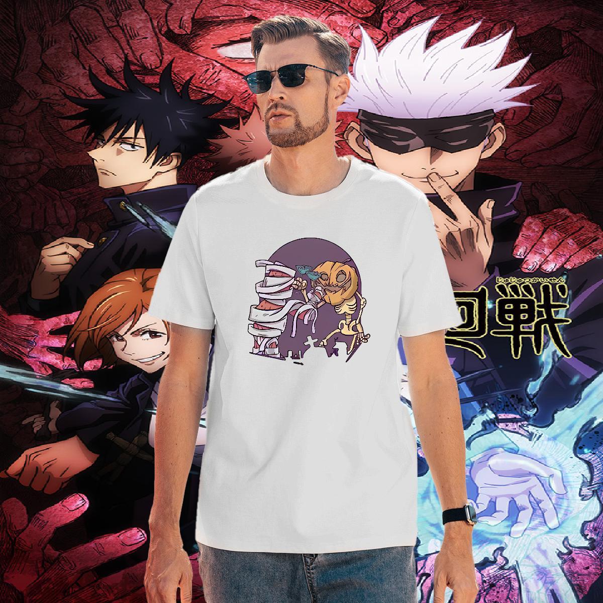 Brand Tshirt for Man Woman 230g 100% Cotton halloween Men T Shirts Hip Hop Short Sleeve O-Neck Cartoon Printing L-4XL Fashion New Top Tees