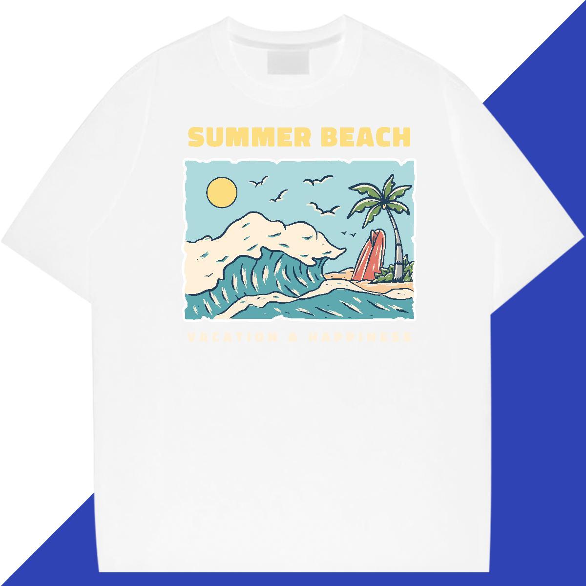Fashion Designer T shirt 230g 100% Cotton sea Hip Hop Top Tees Crew Neck Breathable Classic Men Tees Custom Print Plus Size