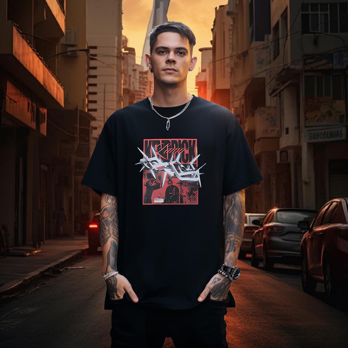 T shirt 230g Cotton painting High Street Hip Hop Breathable Short Sleeve Custom Print Plus Size Mens Tshirts Free Shipping Brand Tops