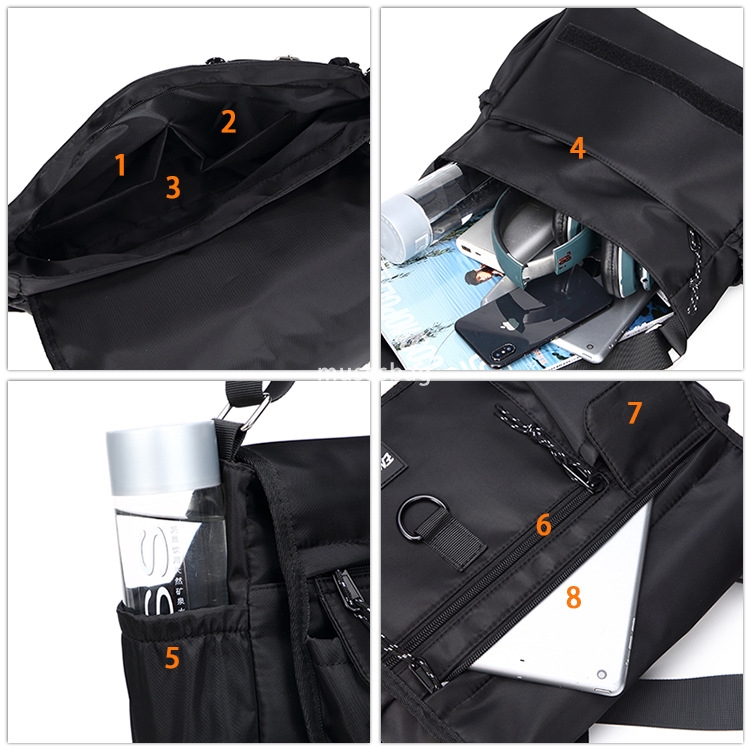 Crossbody bag Men's Japanese fashion messenger bag Casual canvas bag shoulder bag Student large capacity crossspan backpack