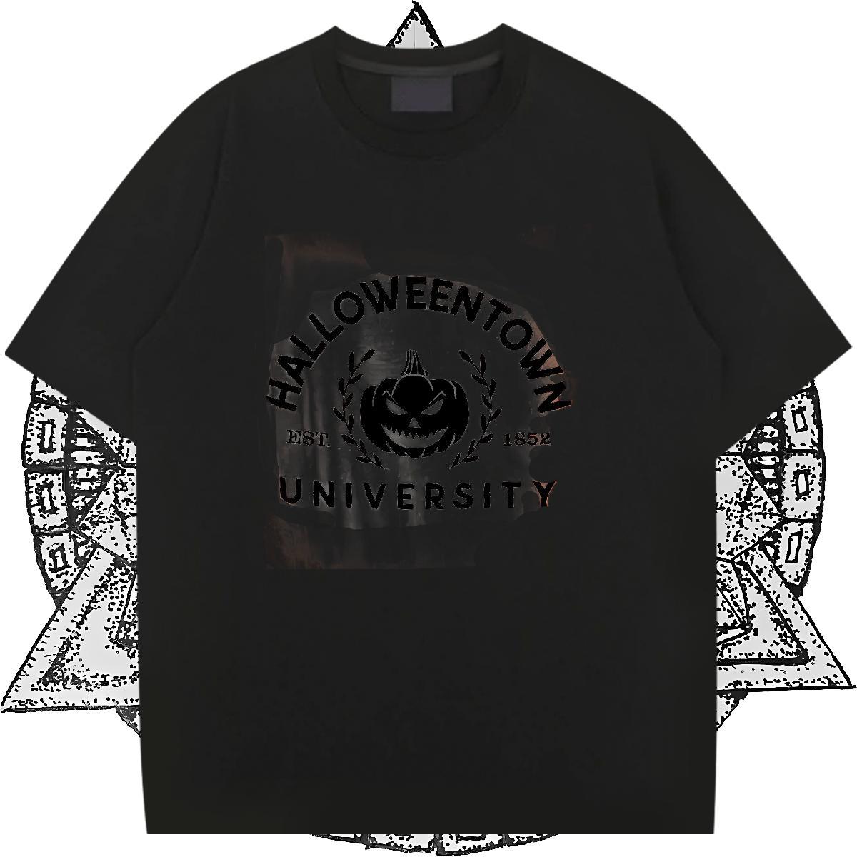 Casual New T shirt 230g 100% Cotton pumpkin Street wear Hip Hop Tees Crew Neck Breathable Cool Design Couples T Shirts Customized