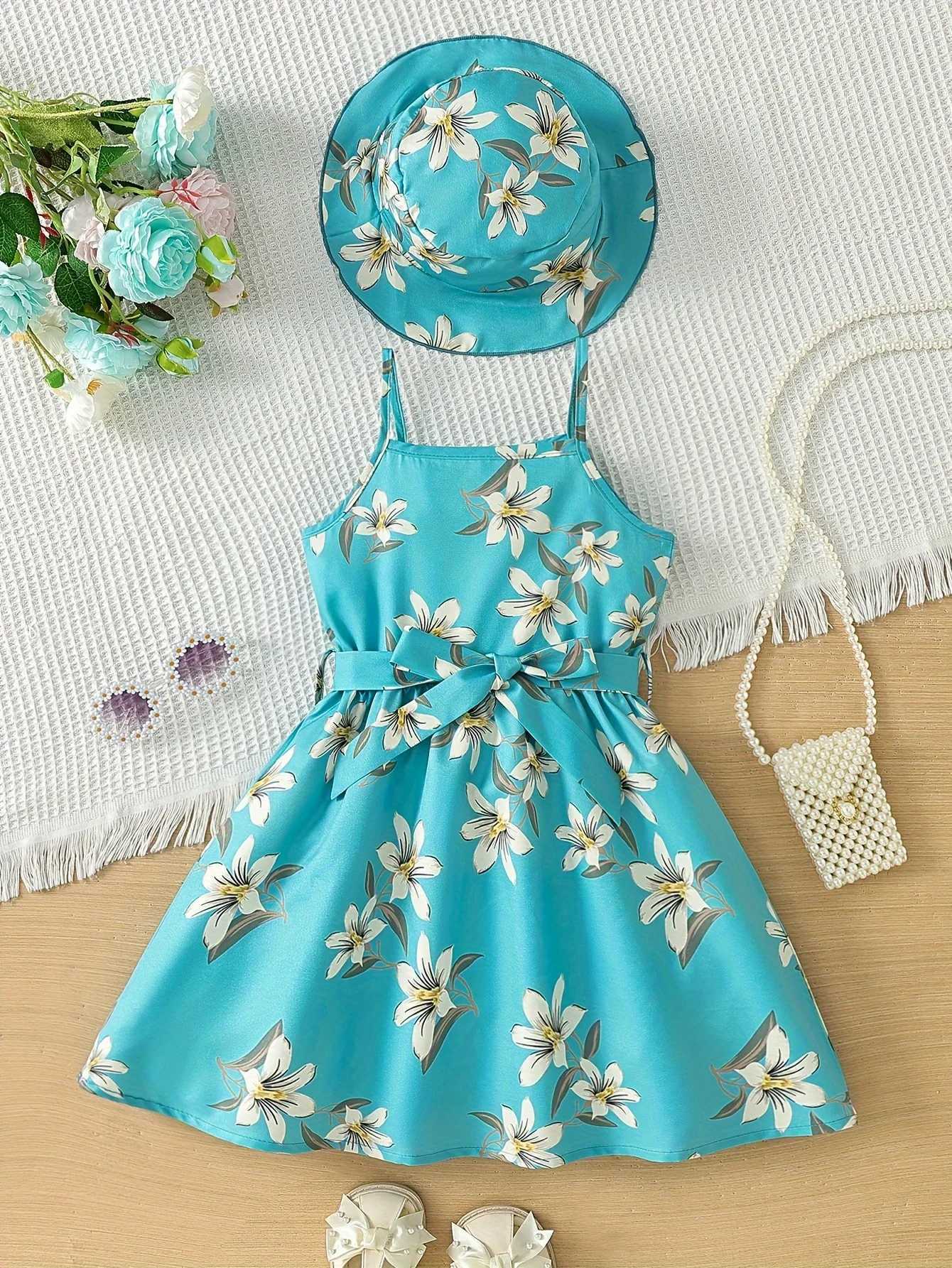 Summer New Fashion Girls Hat Set European and American Style Holiday Style and Casual Elegant SetW240720