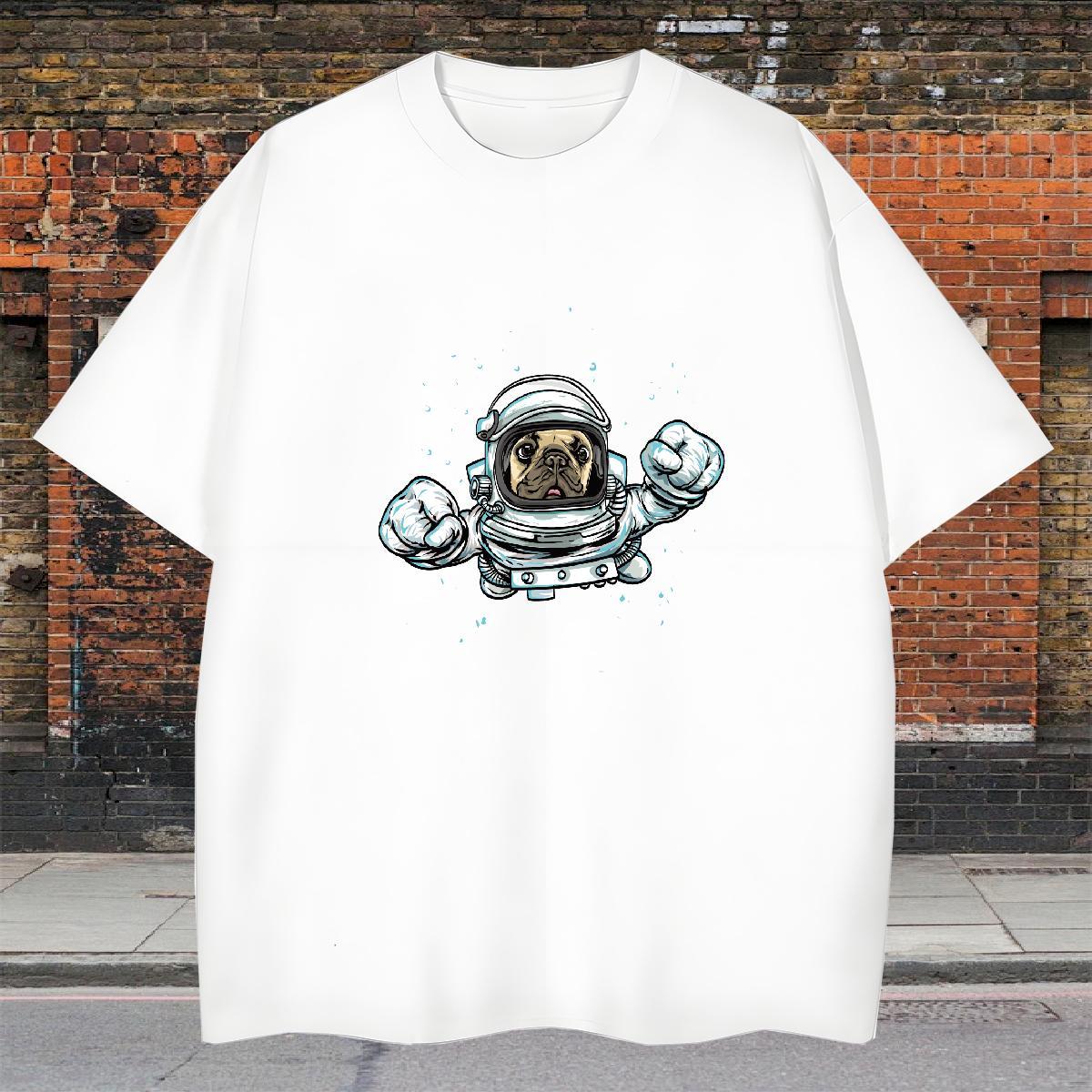 Loose Fit Men Tshirts 230g Cotton Casual dog DIY Breathable Short Sleeve Designer T-Shirts Clothings