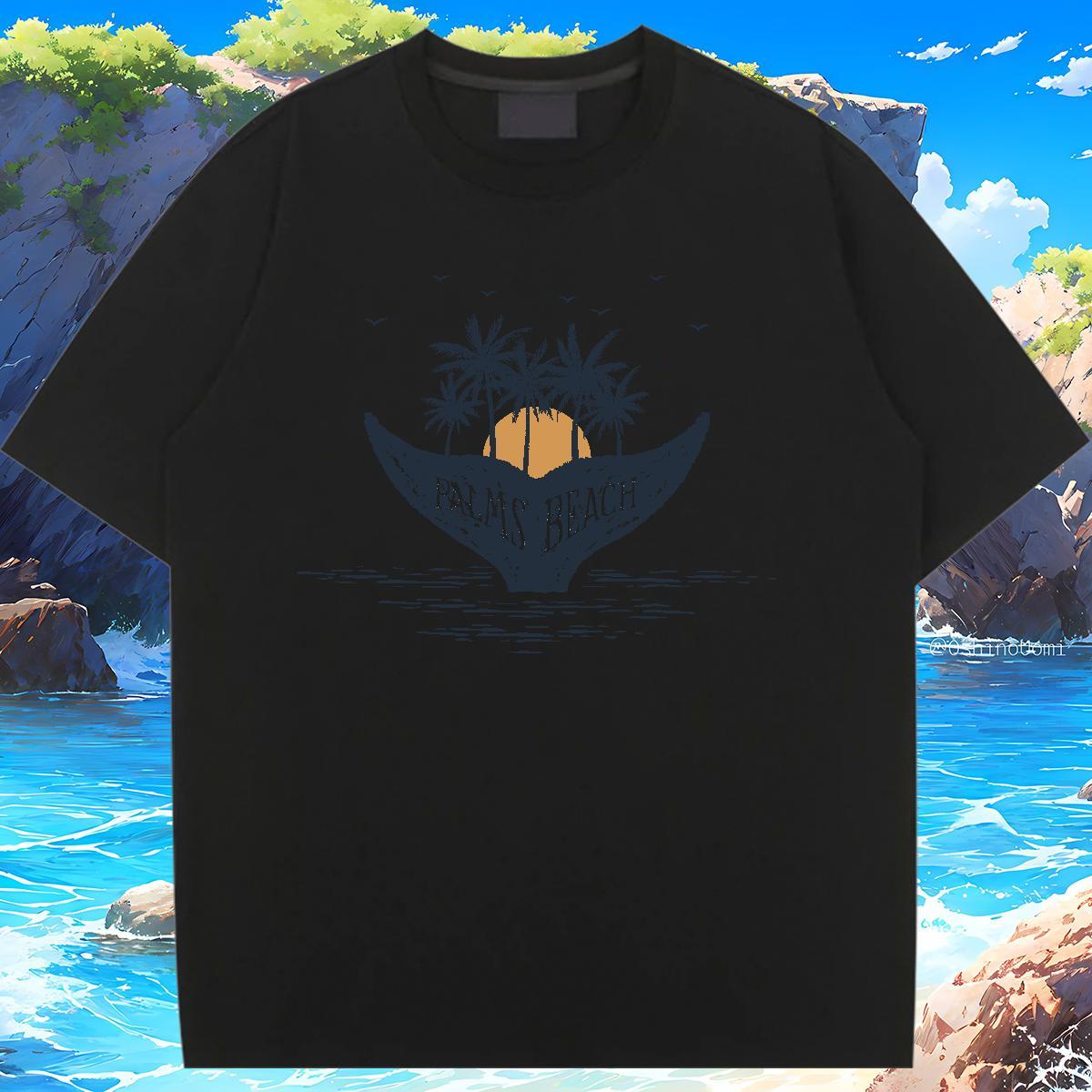 Wholesale T shirt Comfortable Lady T shirt Custom Cartoon sea Sport 100% Cotton 230g Stylist Wear