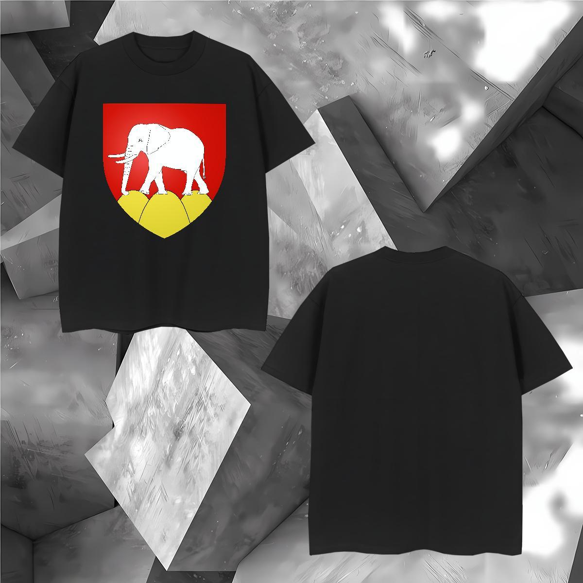 2024 Summer T Shirts Men 230g Pure Cotton elephant Home Outdoor Tees O Neck Short Sleeves Designer Couples T Shirts Custom Big Size