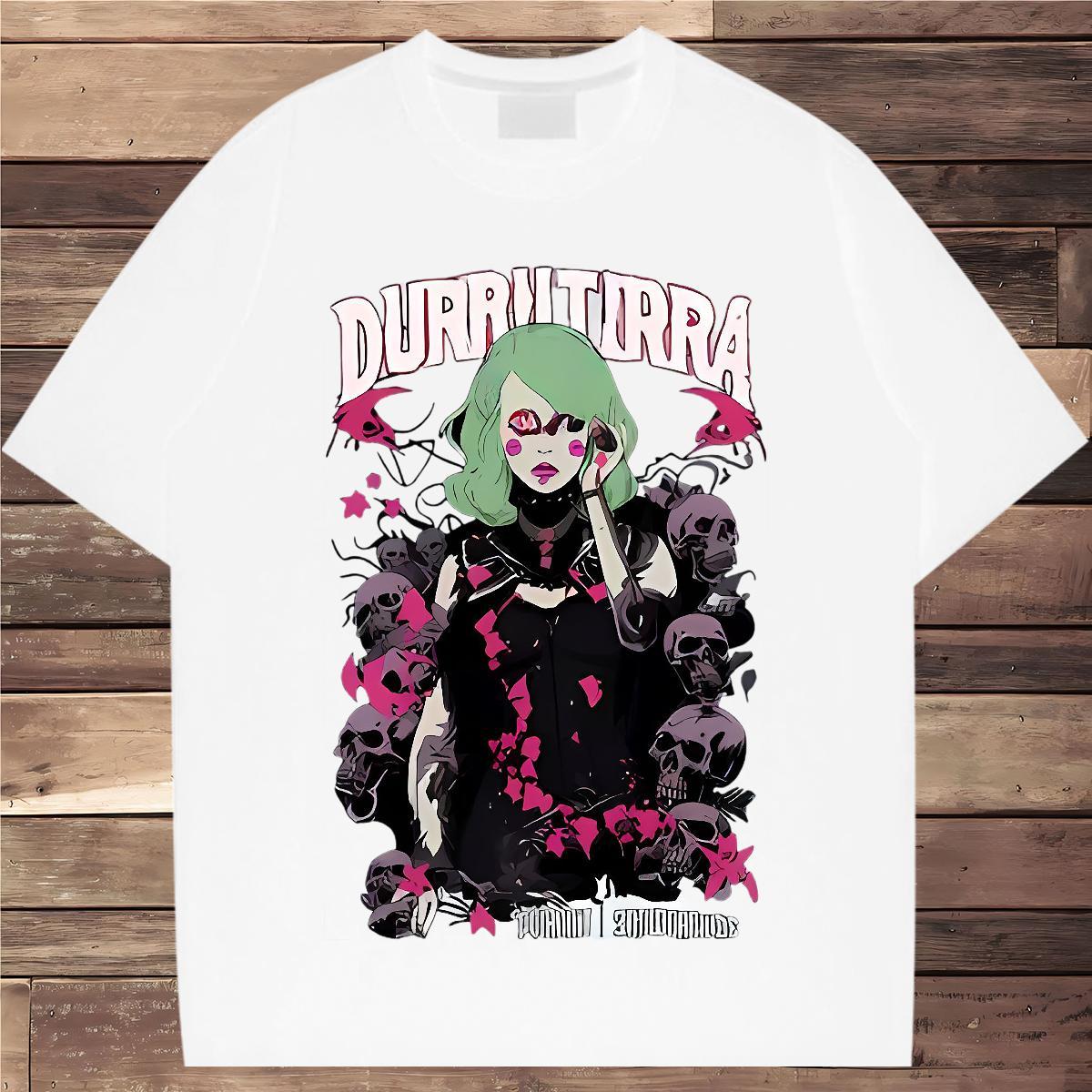 T-Shirts 100% Cotton 230g Terror Hip Hop Street O Neck Short Sleeves Oversized Men Clothes T-Shirt Classic Designer Tops Tees