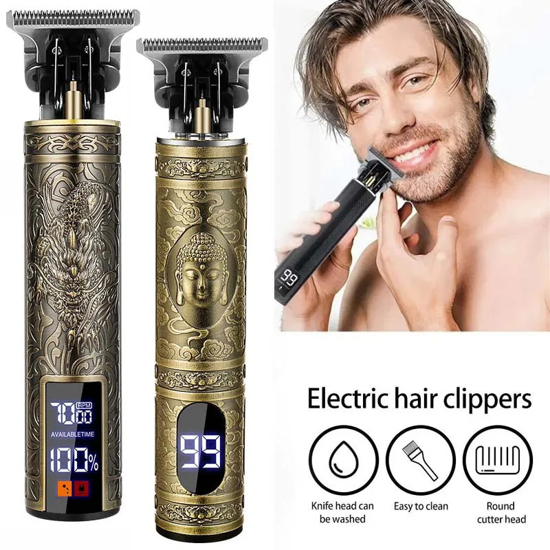 T9 Hair Clipper Cordless Beard Shaving Body Hair Trimmer Electric Hair Cutting Machine Professional Barber Men Trimmer Shaver 240805
