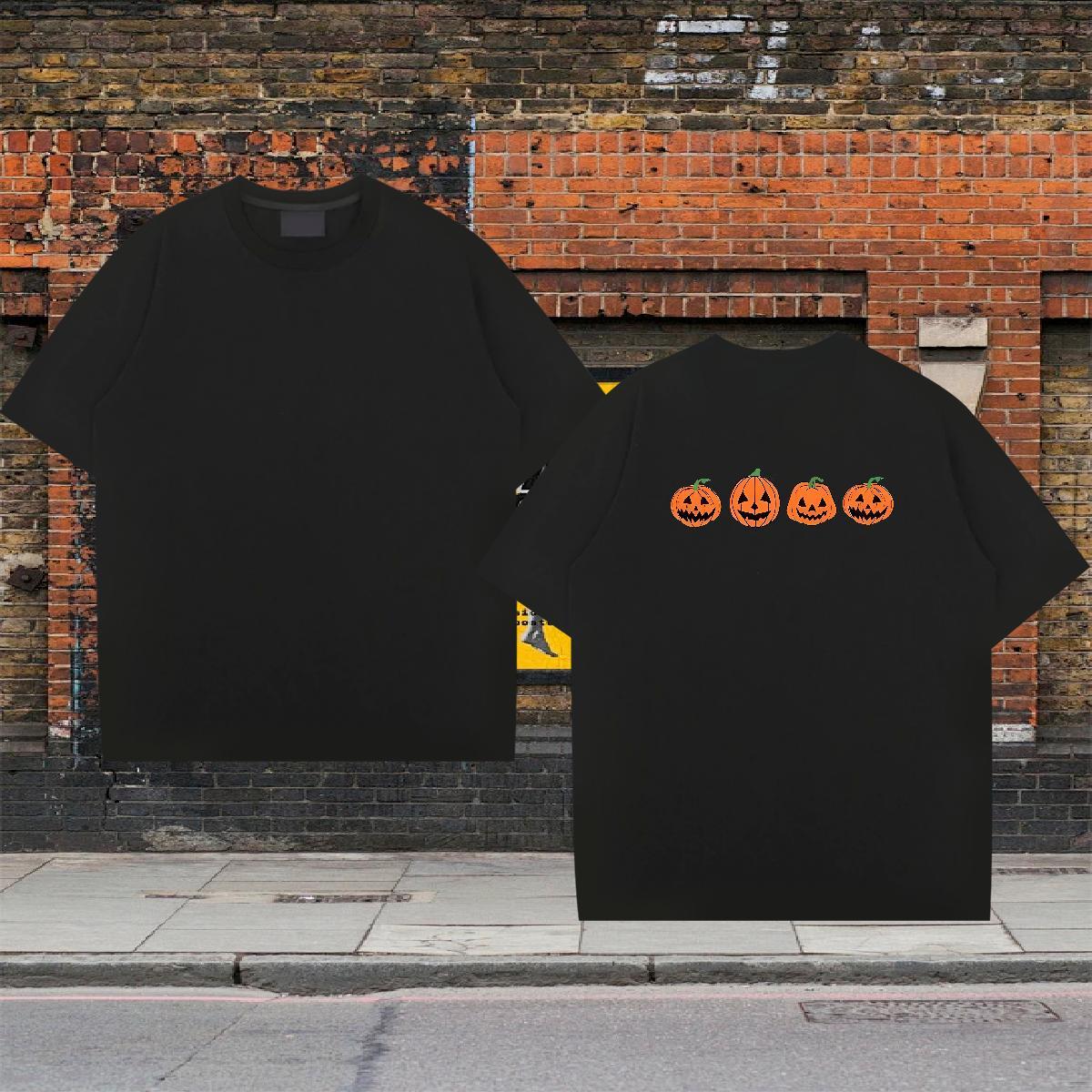 Fashion Designer T Shirts Men 100% Cotton 230g halloween Anime Printing Street Clothings Breathable Crew Neck Classic Mens Tshirts Oversized 4XL