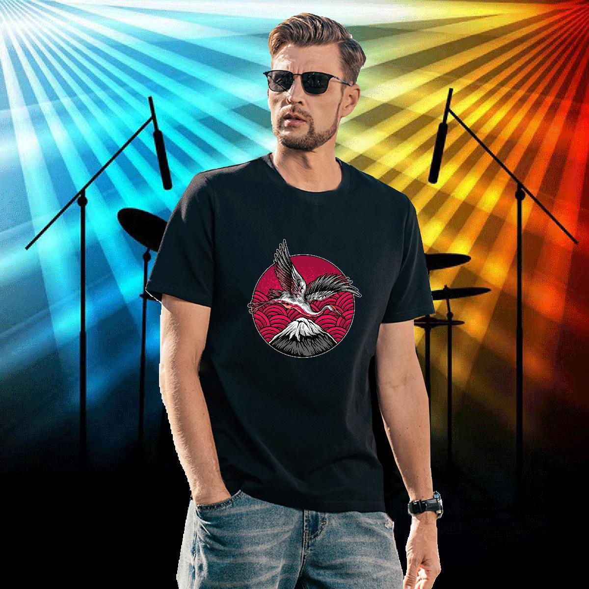 DIY Customized Men T Shirts 230g Cotton beautiful High Street Hip Hop Clothings Breathable Short Sleeve Cool Design Men Tops Tees Custom Printing