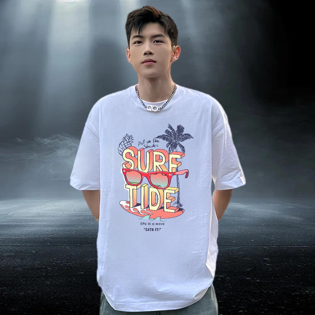 Designer T-Shirts for Men 230g Pure Cotton tree Hip Hop Street Tees Shirts Breathable Soft Classic Men Tees Anime Print