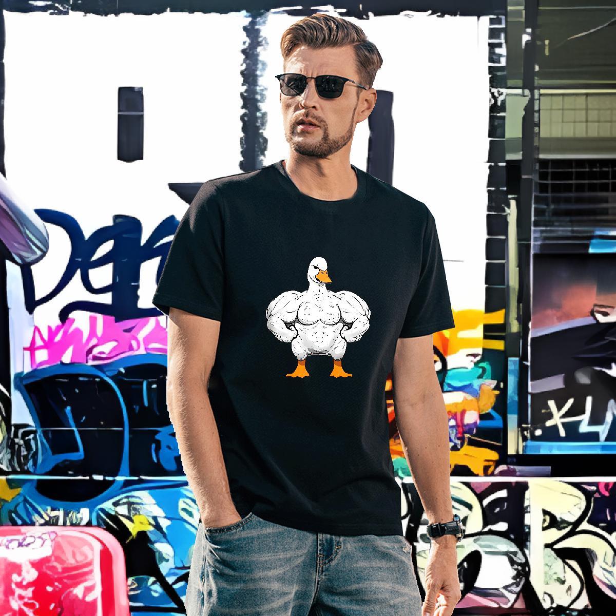 T-Shirts 230g Pure Cotton duck Street wear Hip Hop O-Neck Short Sleeve Customized Print Men Tshirts DIY Loose Clothings