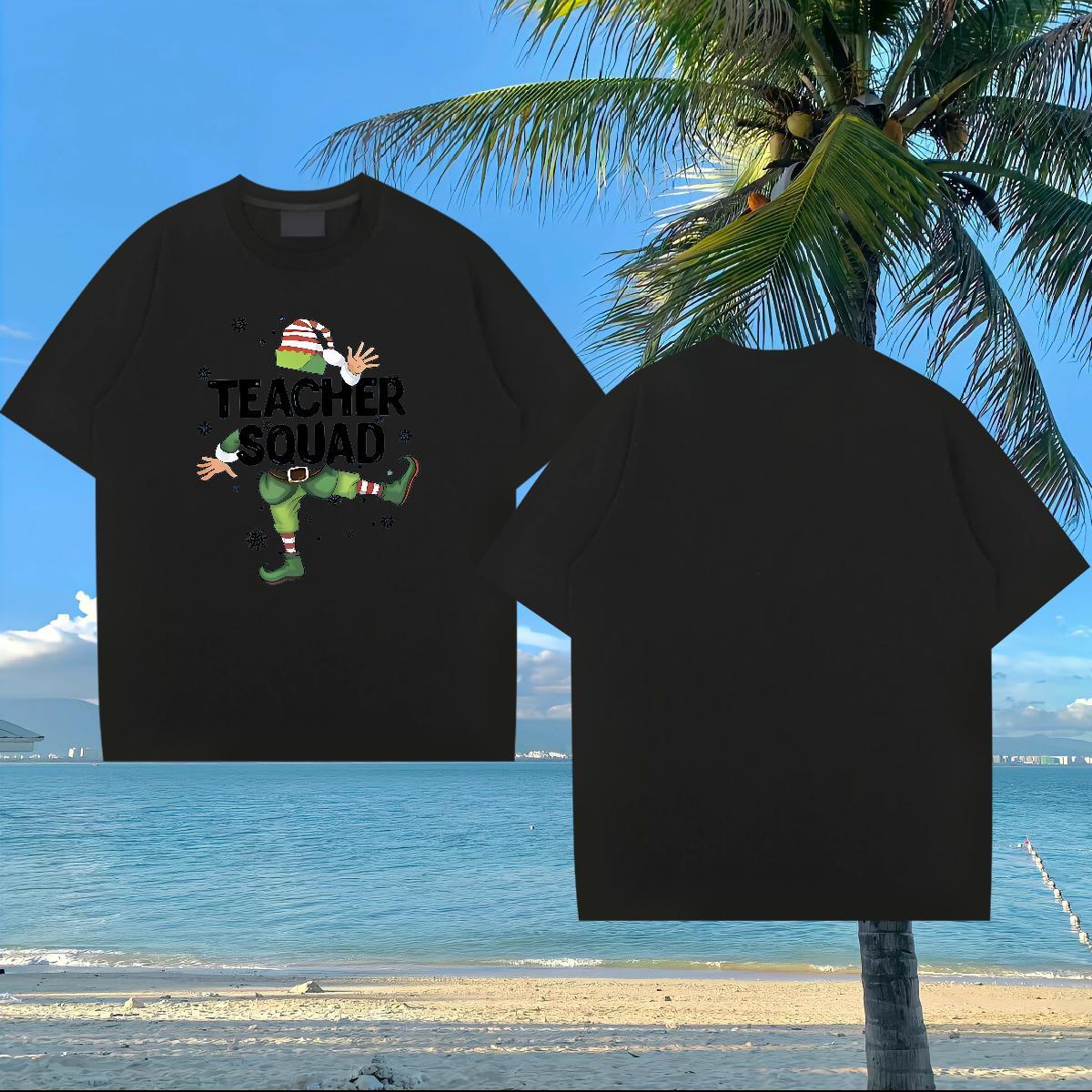 Classic Casual T-Shirts for Men 230g Cotton Christmas Casual Beach Tees Shirts Short Sleeve O-Neck Free Shipping Men Clothes T-Shirt Oversized 4XL