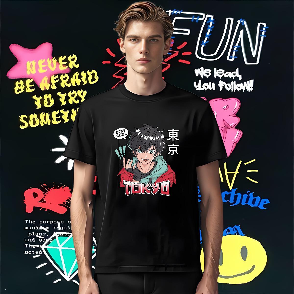 Mens T Shirts 230g 100% Cotton caricature Spring Summer Breathable Customized Tshirts Fashion Designer Popular Clothes