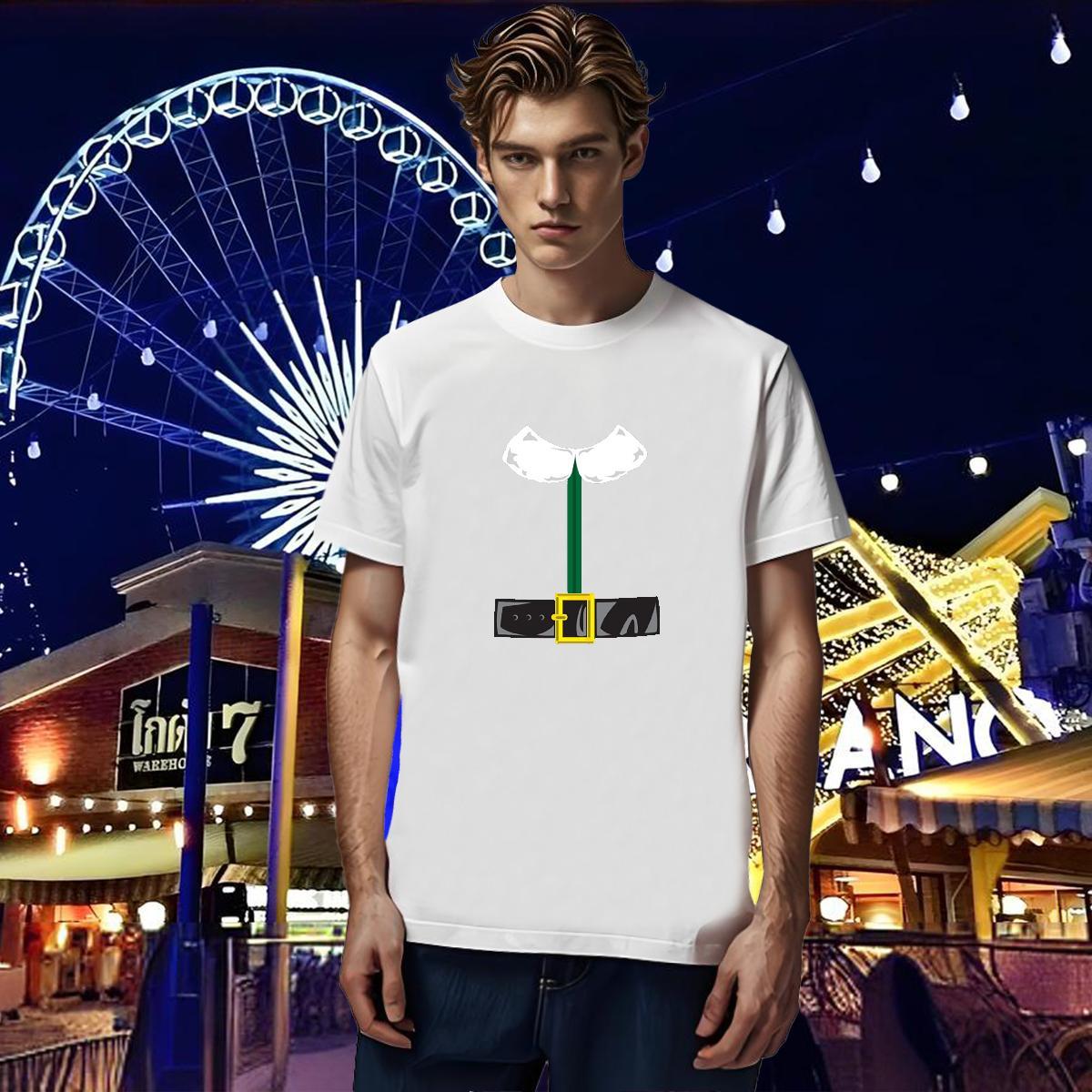 2024 New T-Shirts 230g Cotton Christmas Hip Hop Street Wear Short Sleeve O-Neck Soft Mens Tshirts Oversized