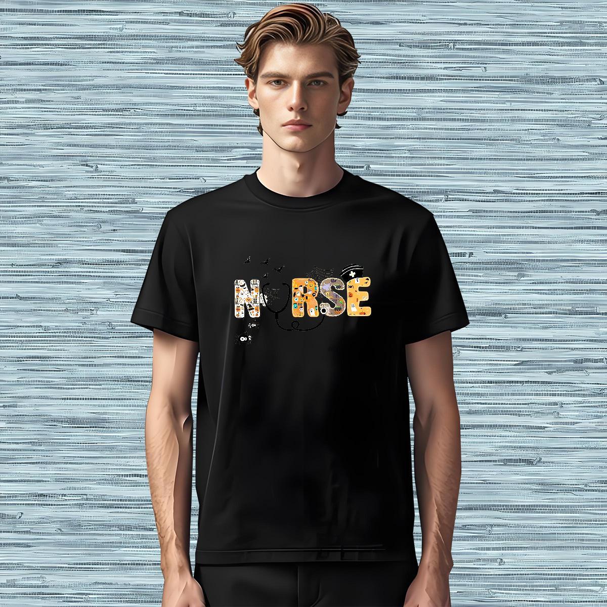 New T Shirt For Man 230g Pure Cotton halloween Home Outdoor Tops Shirt O Neck Short Sleeves Brand Couples T Shirts Graphic