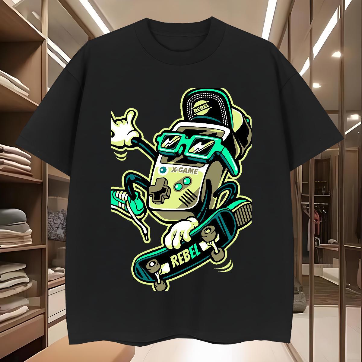 DIY T-Shirts skateboarding Tees 100% Cotton 230g Hip Hop Cool White Plus Size Breathable Crew Neck Couples T Shirts