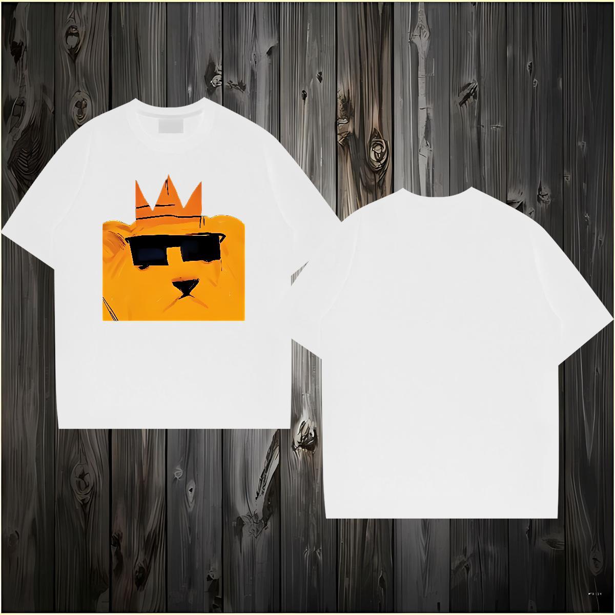 Brand T shirt 230g Pure Cotton lion Daily Wear Tees Breathable Short Sleeve Free Shipping Mens Tshirts Custom Printed