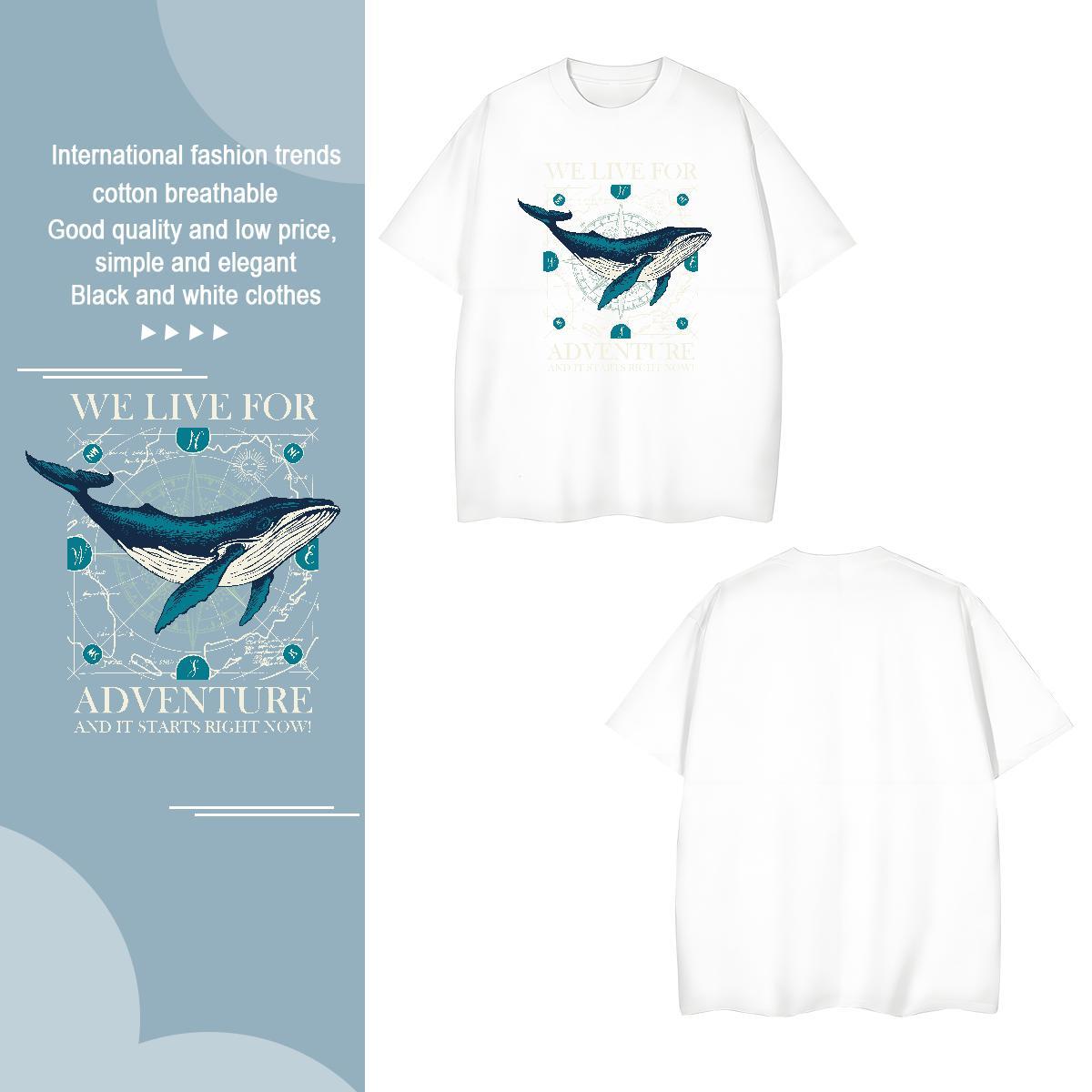 Men T Shirts 100% Cotton 230g fish Daily Wear Short Sleeve Soft Customized Print Men Clothes T-Shirt New Designer Popular Polos