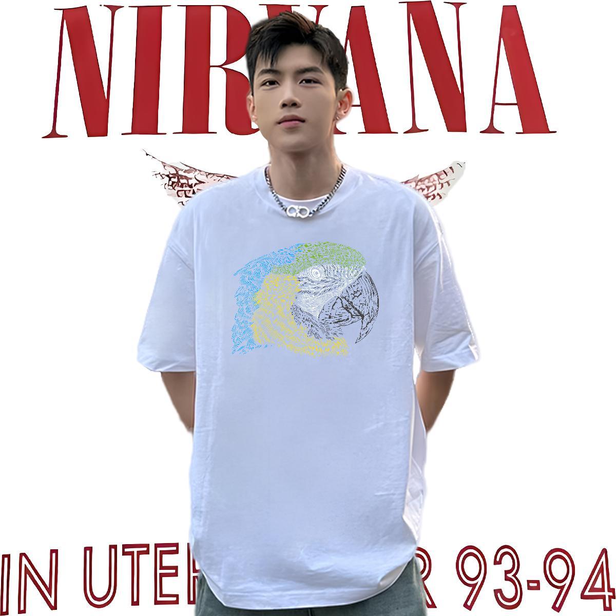 New T-Shirts for Men 230g Pure Cotton eagle Street Tshirts O-Neck Short Sleeve Unisex Men Clothes T-Shirt Graphic