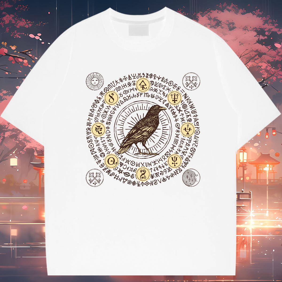 Men T Shirts 100% Cotton 230g bird Casual Breathable Crew Neck Plus Size Custom Men Tees Fashion TOP Quality Clothes