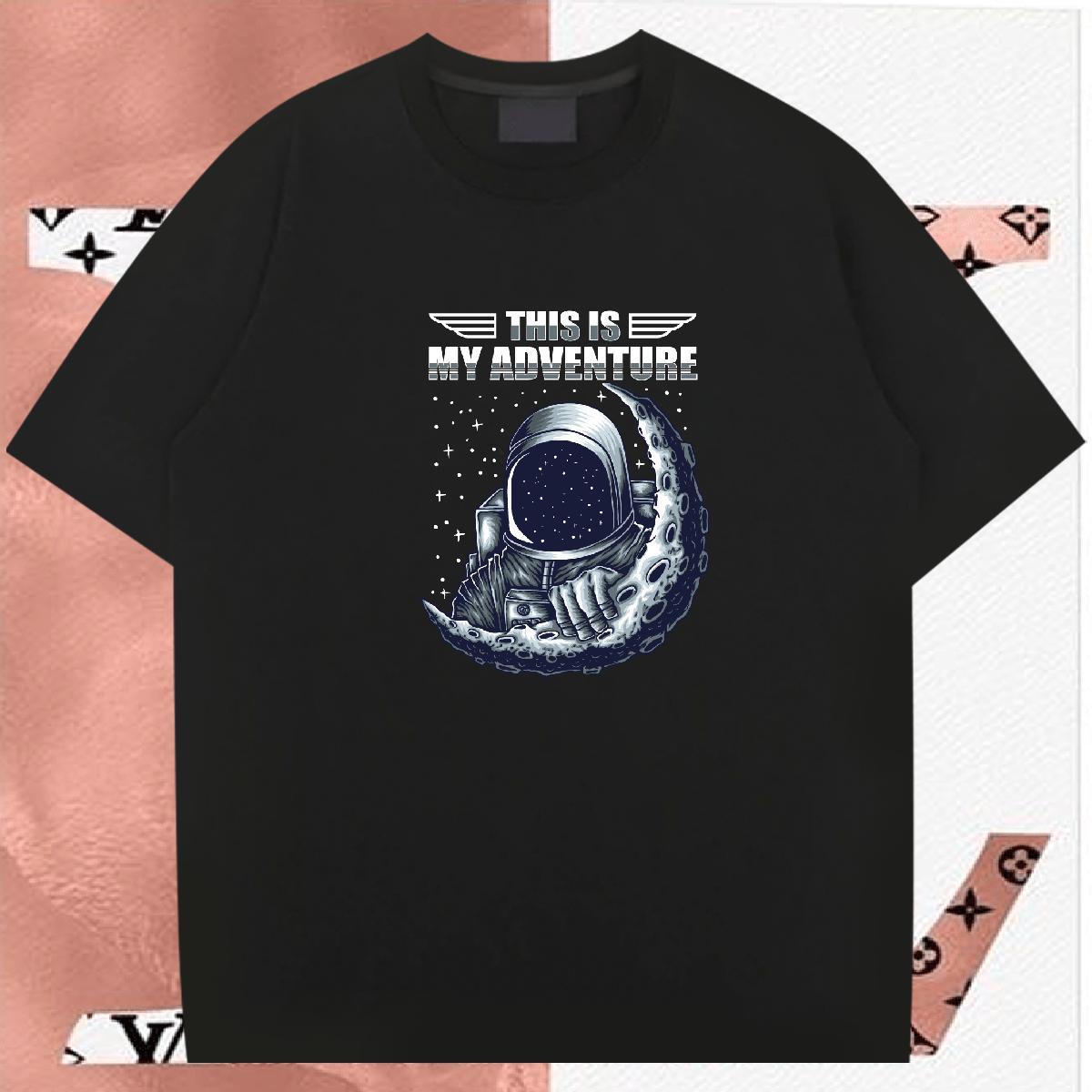 T Shirt For Man 230g Cotton universe Beach Breathable Crew Neck DIY Mens Tshirts Fashion Design TOP Quality Polos