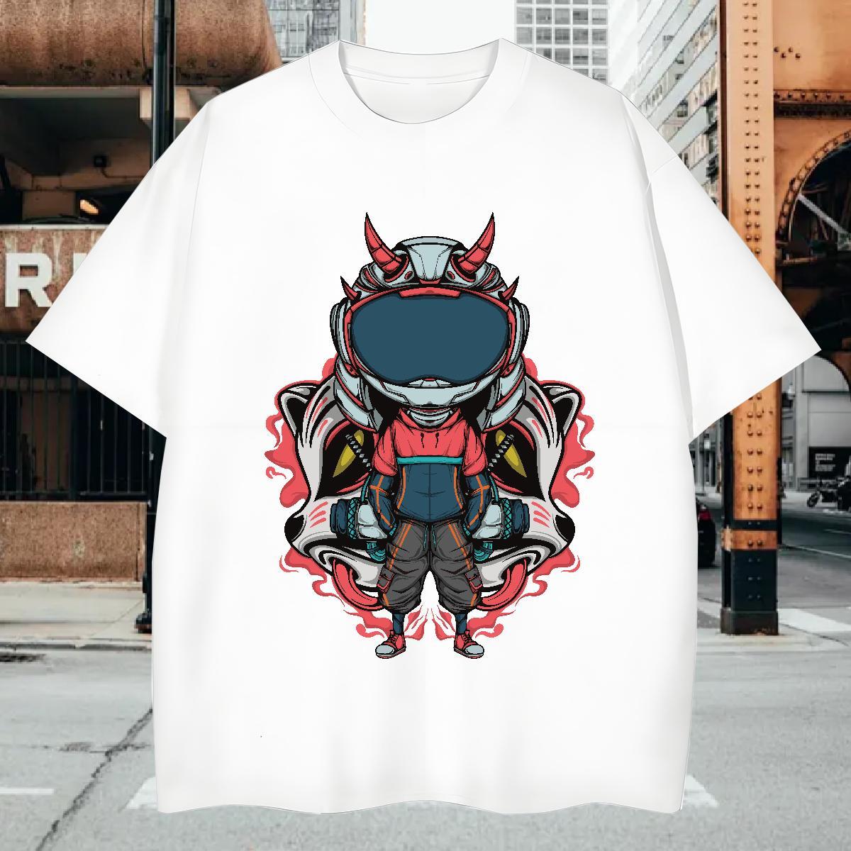 T-Shirts for Men 230g 100% Cotton cosmonaut Street Casual Short Sleeve O-Neck Custom Printed Couples T Shirts Free Shipping High Quality Clothings