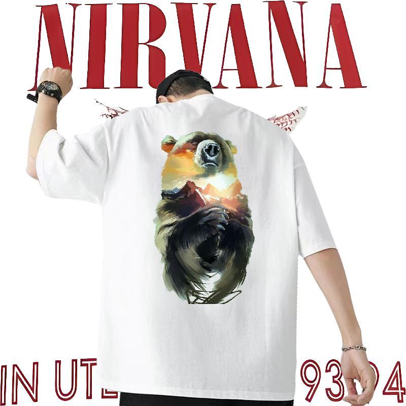 DIY Customized Men T Shirts 230g Pure Cotton bear Sports Casual Top Tees Breathable Short Sleeve Designer Mens Tshirts Custom Printed