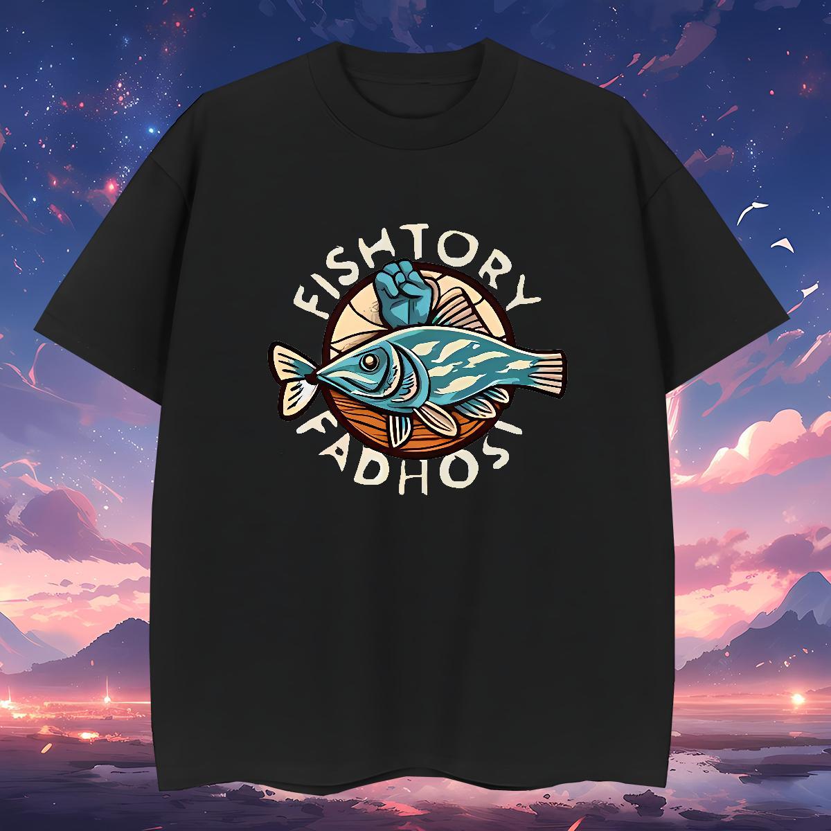 T Shirt For Man 230g Cotton Anime Printing Street Breathable Floral Print Men Tops Tees 2024 Summer TOP Quality Clothes