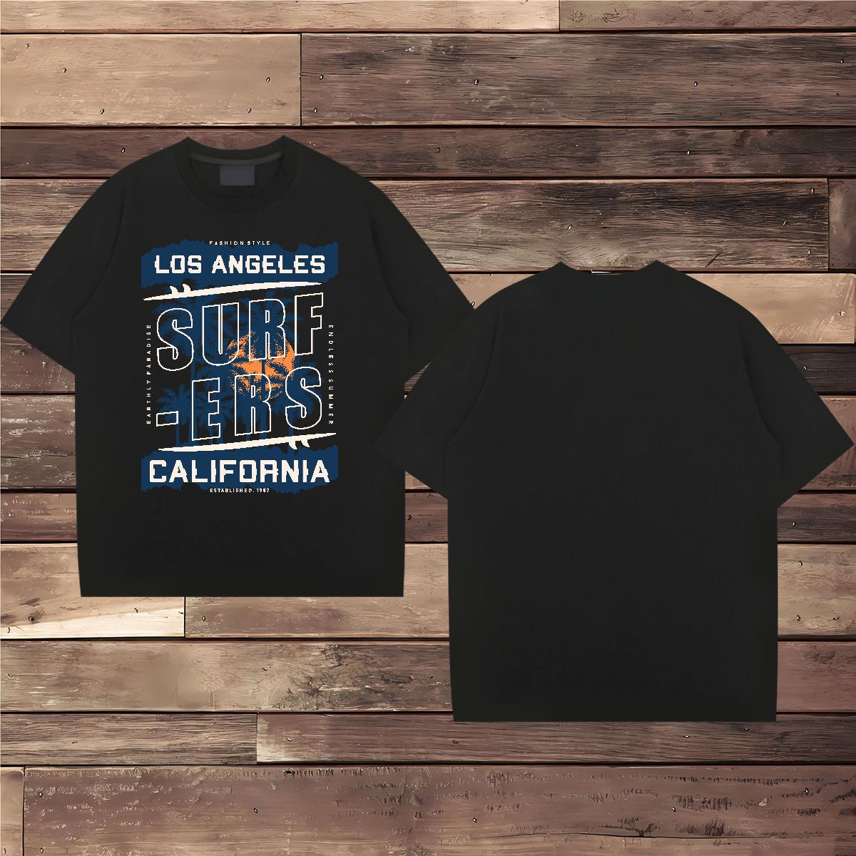 Casual New Mens T Shirts 230g 100% Cotton tree High Street Hip Hop Clothes Round Neck Short Sleeve High Quality Men Tshirts Cartoon Printing L-4XL