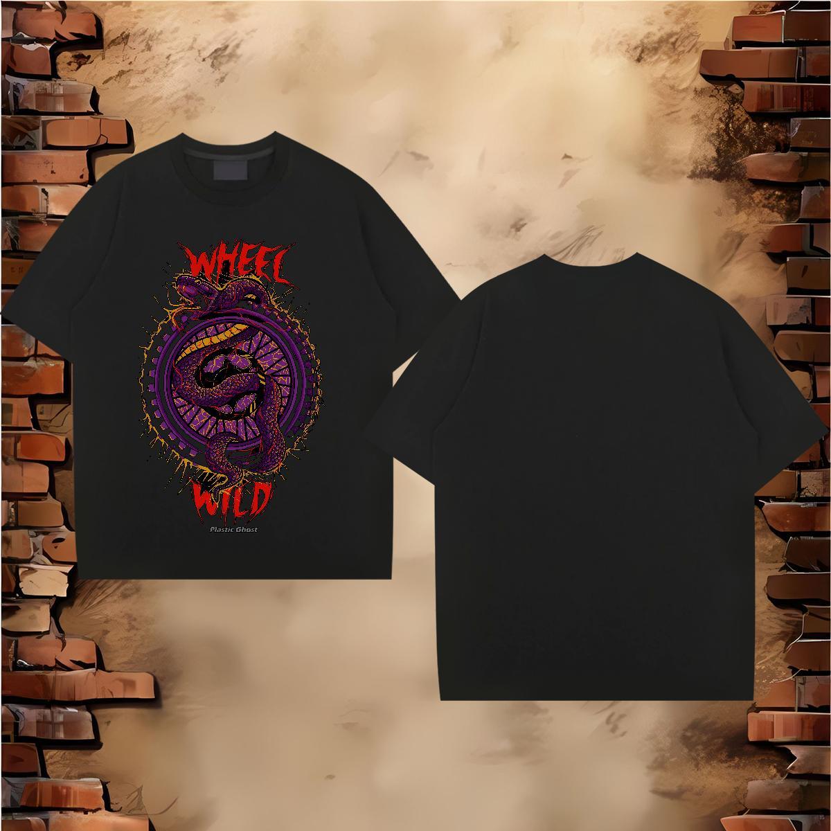 2024 New Man T Shirts 100% Cotton 230g snake Daily Wear Tee Shirt Breathable Crew Neck Cool Design Tshirt for Man Woman Oversized