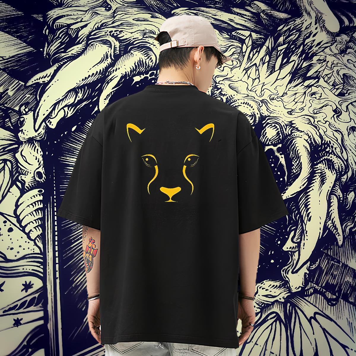 Stylist T shirt 230g Cotton dog Beach Clothes Crew Neck Cool Design Men Tops Tees DIY Printed