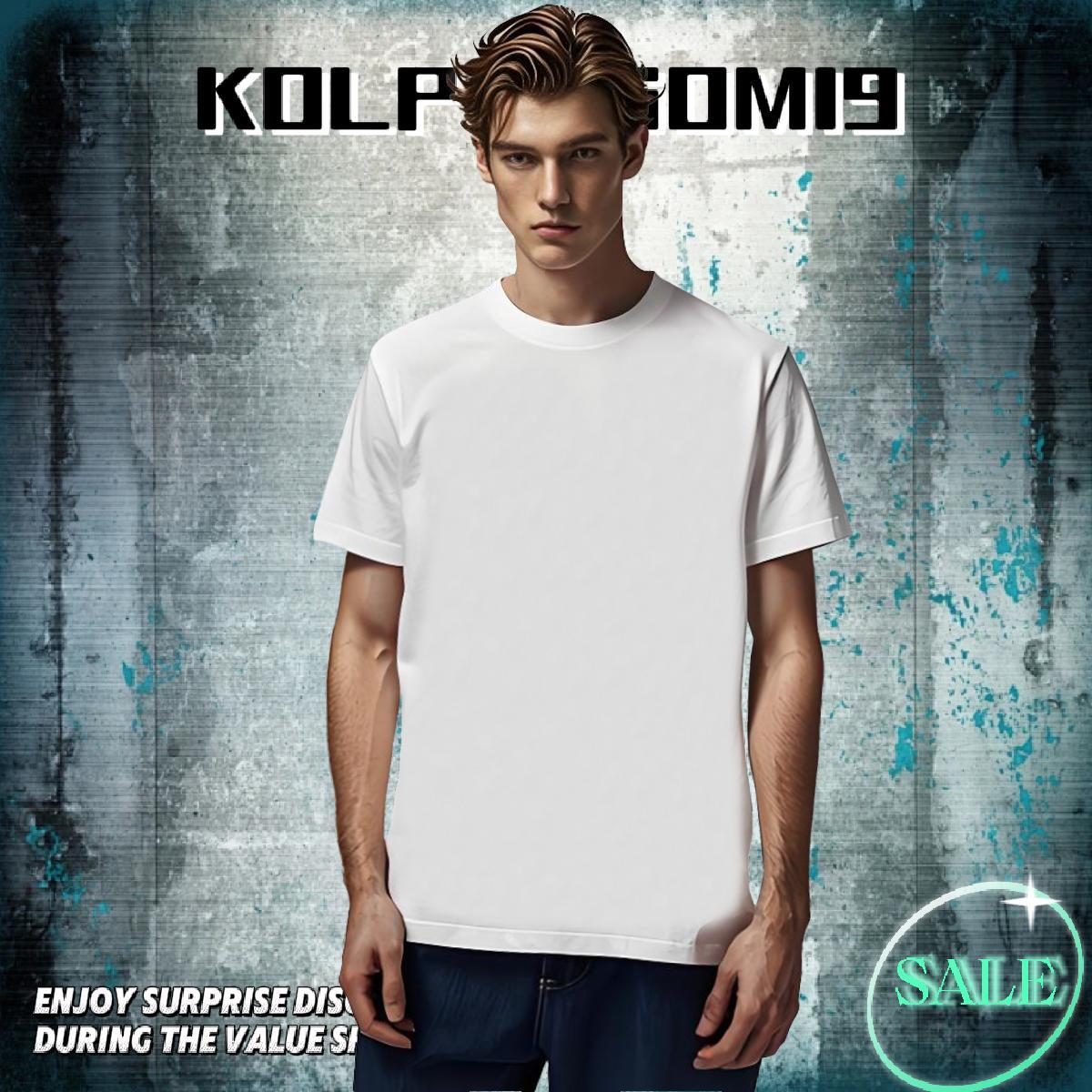 Cool Men Tops Tees Spring Summer 230g Pure Cotton Custom Print Plus Size Breathable strong Man T Shirts DIY Clothes