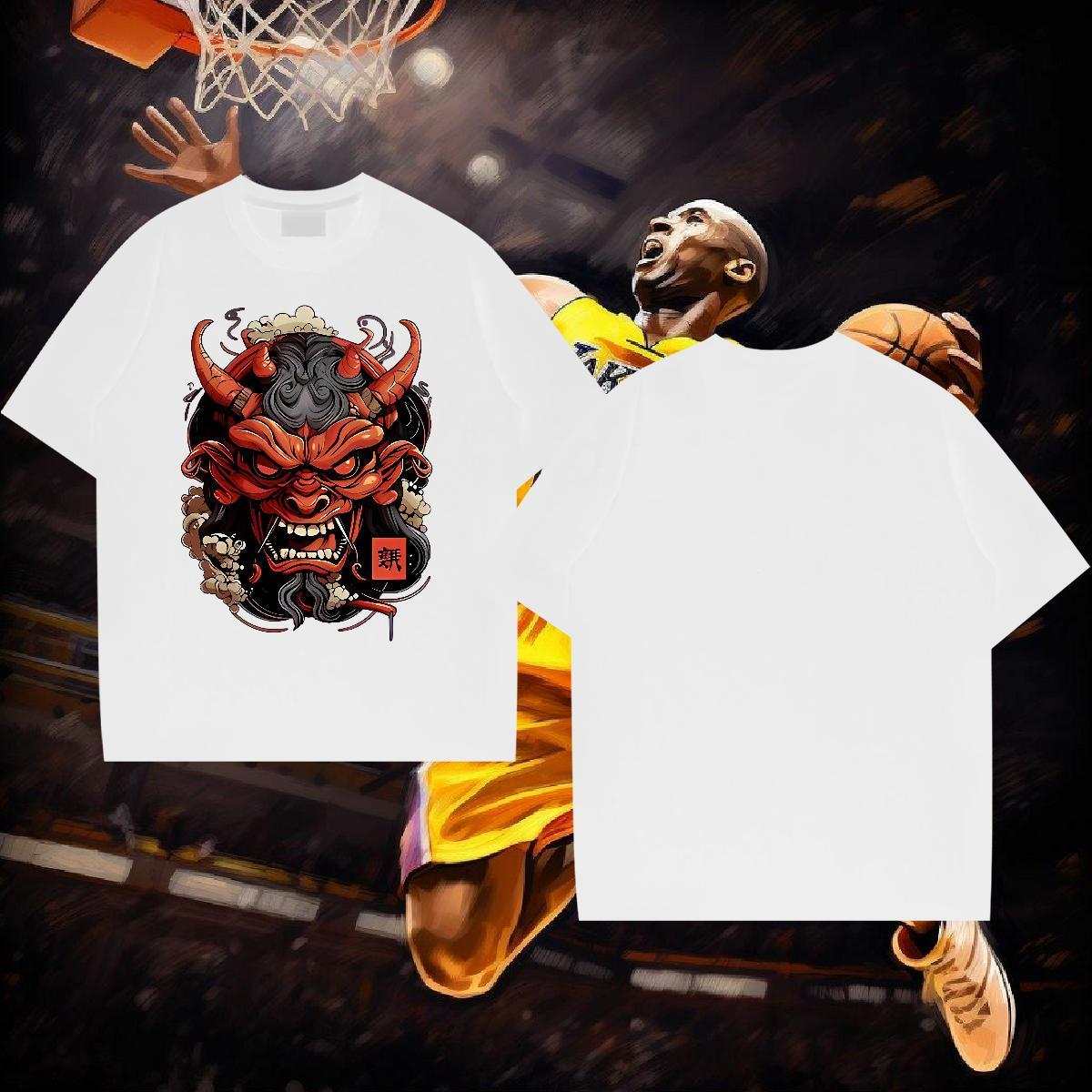 T-Shirts 230g 100% Cotton High Street Hip Hop Short Sleeve Soft Asian Size Men Tshirts 2024 Summer Loose Clothes