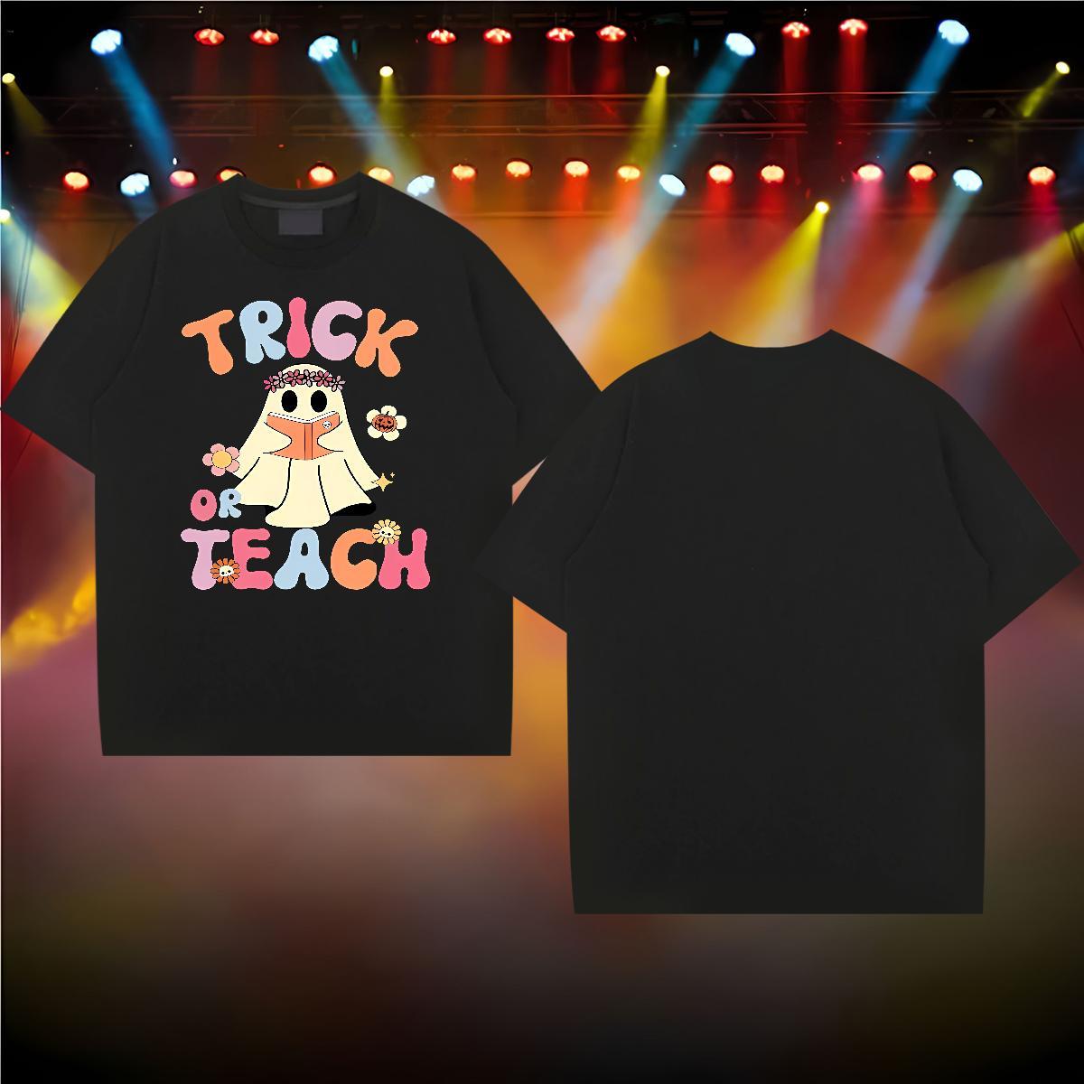 Factory Direct T shirt 230g Cotton halloween Sports Casual Tops Breathable Short Sleeve High Quality Tshirts Cartoon Print