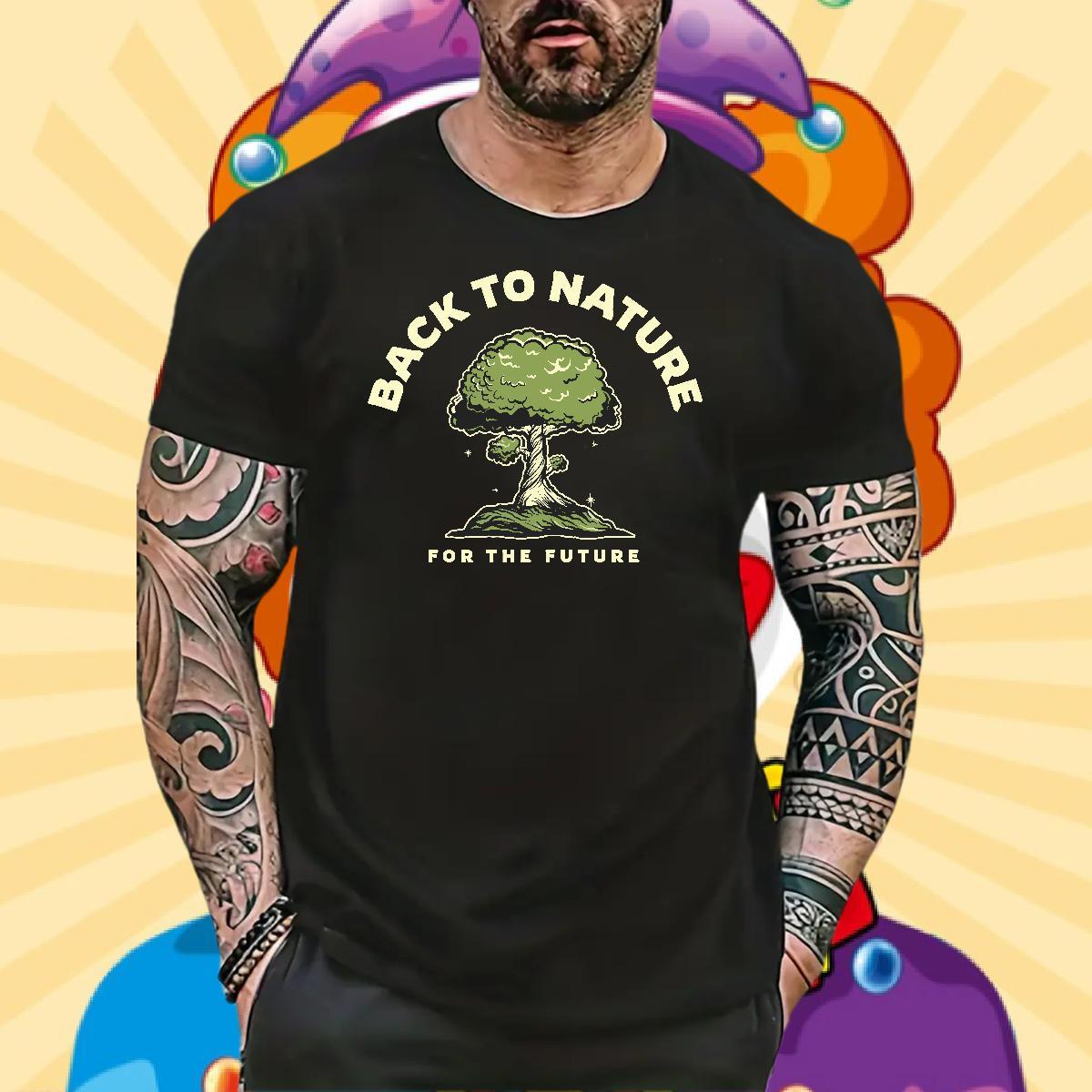Classic Casual T shirt 100% Cotton 230g tree Casual Beach Wear Crew Neck Loose Fit Men Tshirts Customized