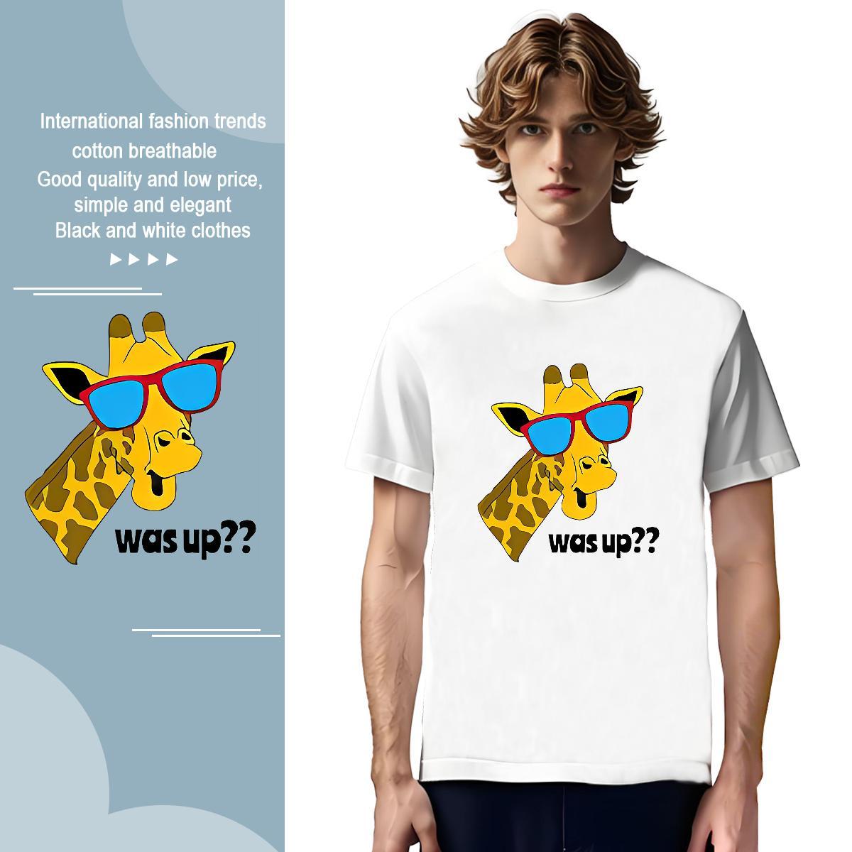 Mens T Shirts 230g 100% Cotton Deer Home Outdoor Breathable Short Sleeve Oversized 3XL 4XL Tshirt for Man Woman 2024 Unisex Clothings