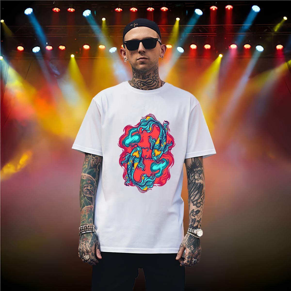 Men T Shirts 230g 100% Cotton Beach Pure Cotton Custom Print Oversized Men Tees New Designer Free Shipping Clothes