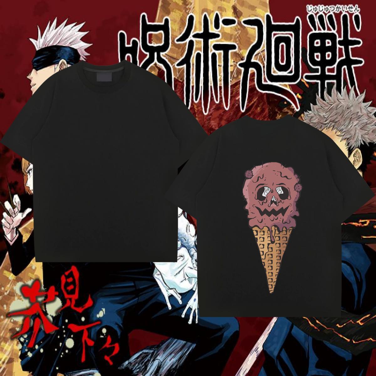 2024 New T-Shirts 100% Cotton 230g monster Summer Casual Tees Shirts O Neck Short Sleeves Cool Tshirts DIY