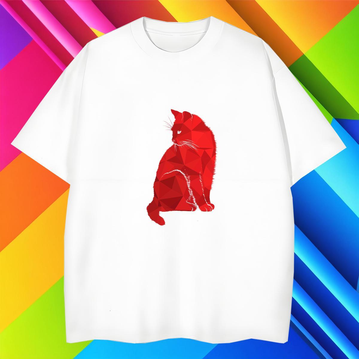 Popular Men Tshirts 230g Pure Cotton Hip Hop cat Custom Big Size O Neck Short Sleeves Classic Men T Shirts Tee Shirt