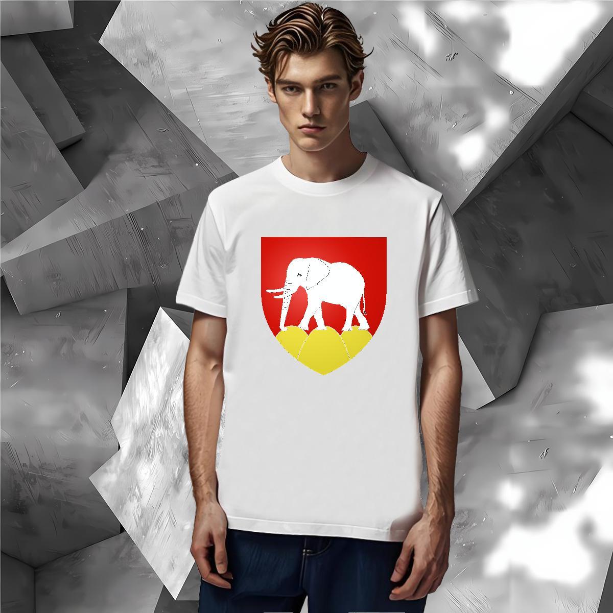2024 Summer T Shirts Men 230g Pure Cotton elephant Home Outdoor Tees O Neck Short Sleeves Designer Couples T Shirts Custom Big Size