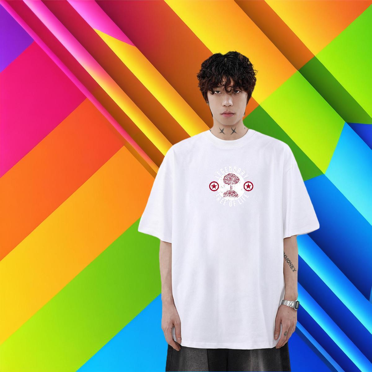 Popular Tshirt for Man Woman 230g Cotton Casual Daily Wear tree Oversized 4XL Breathable Soft 2024 Mens T Shirts Tops Shirt