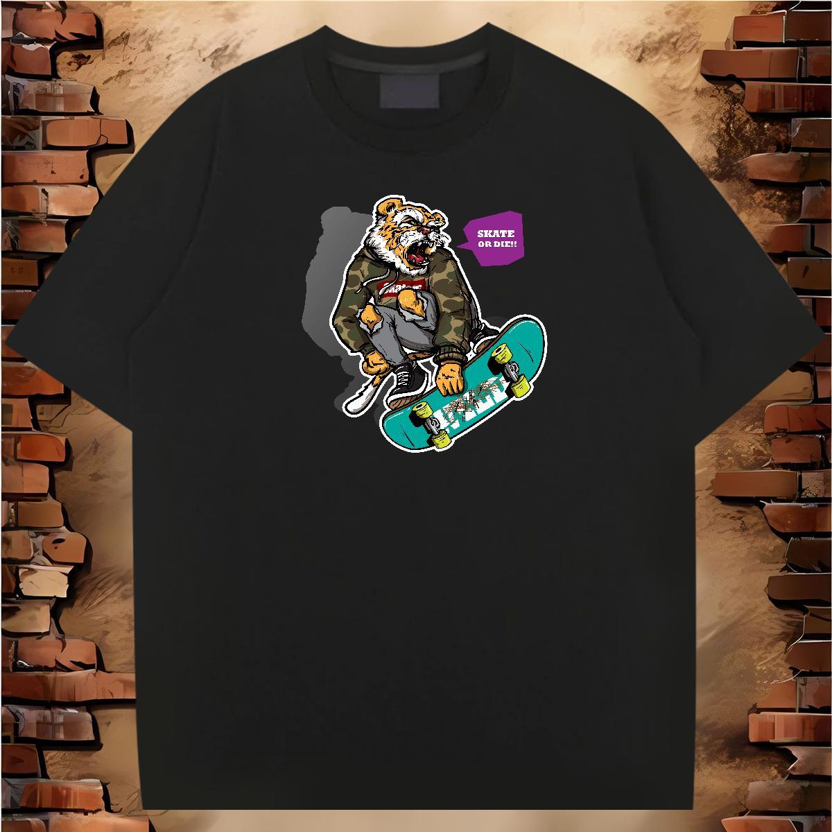 Designer Fashion T Shirt For Man 230g Cotton Daily Wear Clothes Short Sleeve O-Neck Loose Fit Men Tees Customized Print