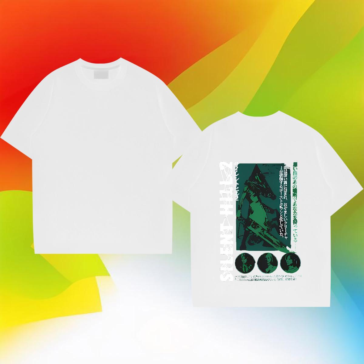 Fashion New T Shirts Men 230g Cotton horse Home Outdoor Polos Breathable Crew Neck Loose Fit Tshirt for Man Woman Custom Print Oversized