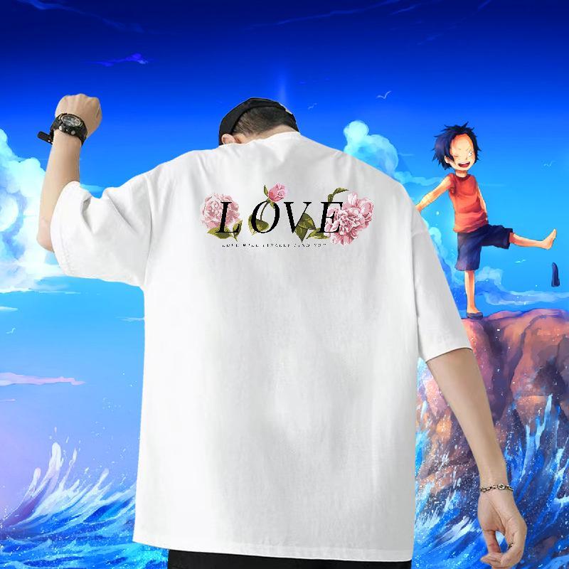 Designer T Shirt For Man 230g Pure Cotton flower Daily Outfit Tops Shirt Breathable Crew Neck High Quality Tshirts Customized Print