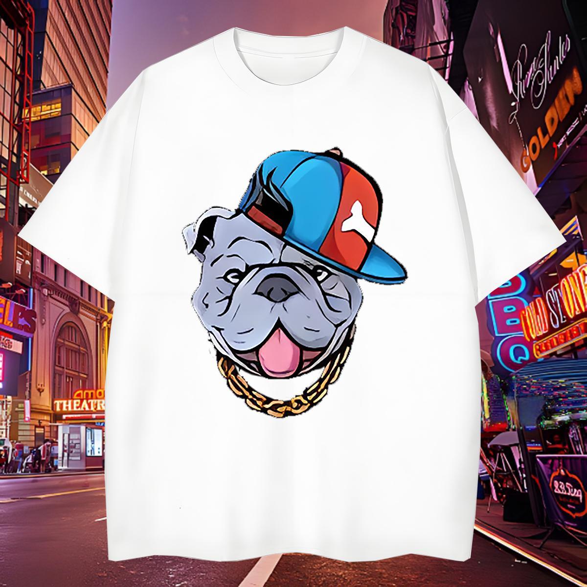 Cool Design Men Tops Tees 100% Cotton 230g dog T-Shirts Casual Beach Round Neck Short Sleeve Graphic Classic Casual Top Tees