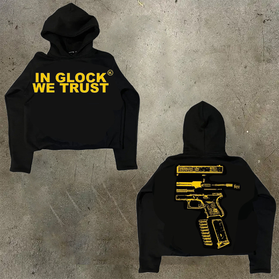 Men's and T-shirts Oversized Gothic Long Sleeve Hoodies Mens Haruku Hip Hop In We Trust Graphic Print Round Neck Cotton Tops2025