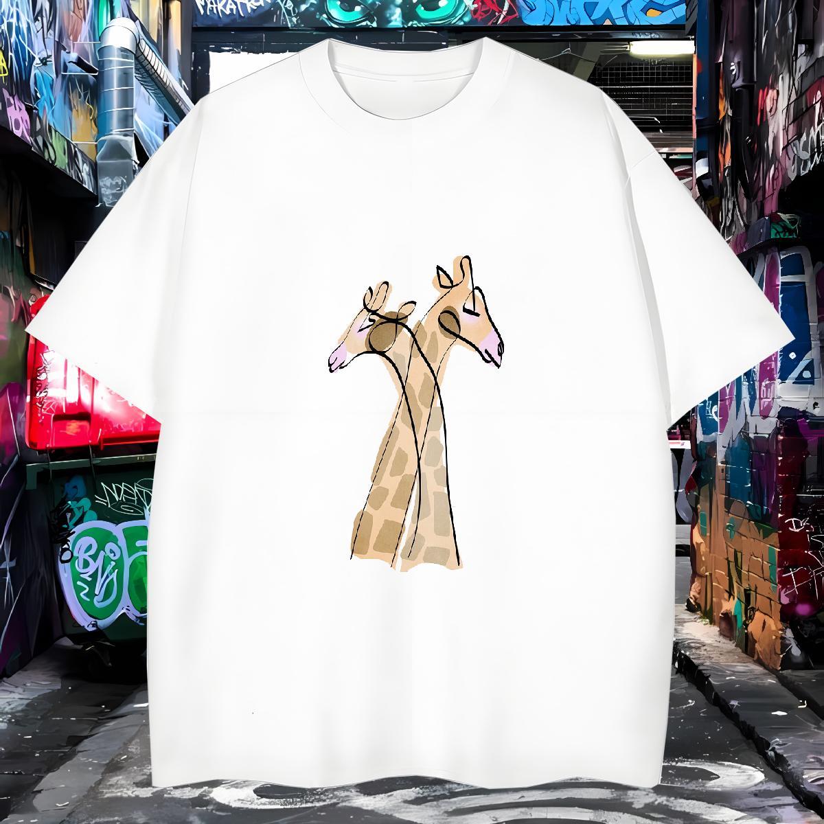 Unisex Tshirt for Man Woman 230g Pure Cotton Deer Men T Shirts Home Outdoor Breathable Soft Custom Printing Designer Fashion Tees