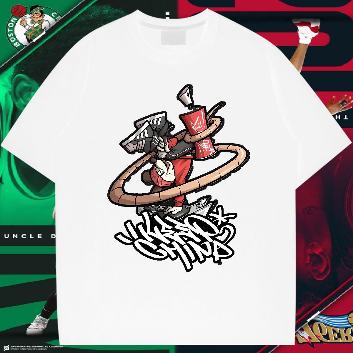 T Shirts Men 100% Cotton 230g icon Sports Casual Short Sleeve Soft Anime Men Tshirts New Cool Design Wear