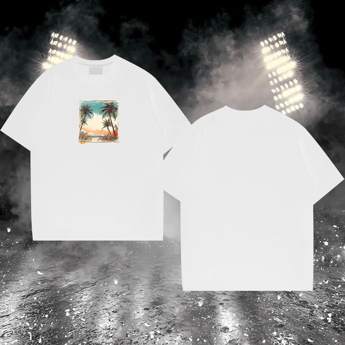 Classic Casual Men T Shirts 230g Cotton sea Hip Hop Tops Tees Crew Neck TOP Quality Tshirts Custom Anime